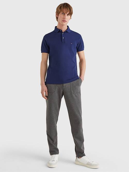 Tommy Hilfiger 1985 Essential Slim Fit Póló Férfi Kék | TH509OPB