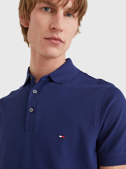 Tommy Hilfiger 1985 Essential Slim Fit Póló Férfi Kék | TH509OPB