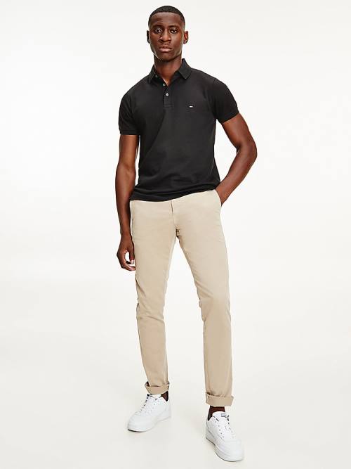 Tommy Hilfiger 1985 Essential Slim Fit Póló Férfi Fekete | TH519CQG