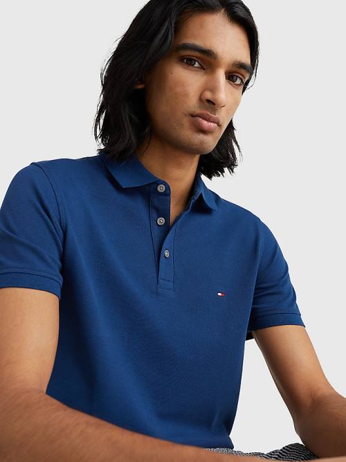 Tommy Hilfiger 1985 Essential Slim Fit Póló Férfi Kék | TH783TGB