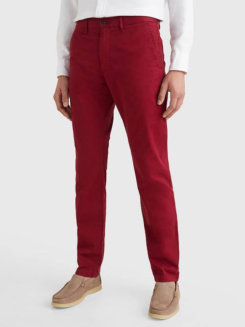 Tommy Hilfiger 1985 Essential Straight Chinos Nadrág Férfi Piros | TH394WSY