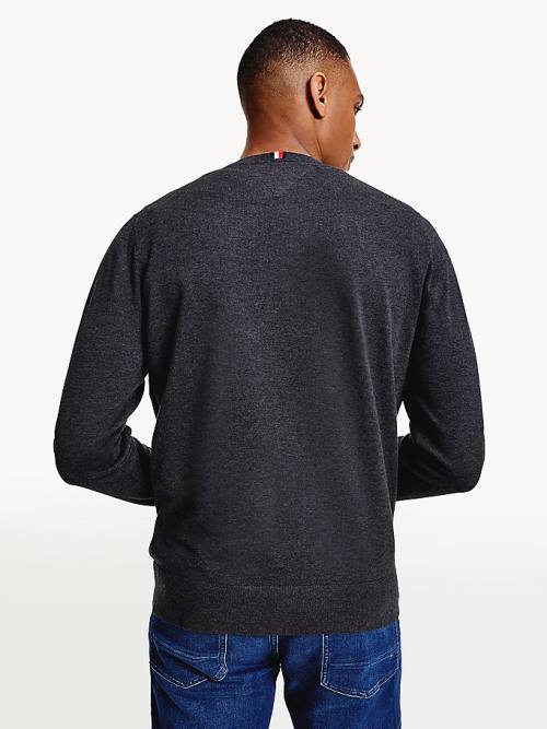 Tommy Hilfiger 1985 Essential TH Flex Sweatshirt Pulóverek Férfi Szürke | TH149SBZ