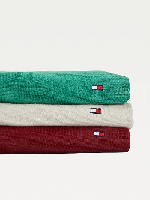 Tommy Hilfiger 1985 Essential TH Flex Sweatshirt Pulóverek Férfi Bézs | TH358IUY