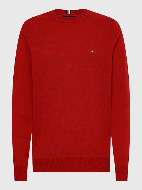 Tommy Hilfiger 1985 Essential TH Flex Sweatshirt Pulóverek Férfi Piros | TH547AOM