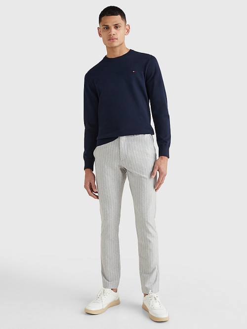 Tommy Hilfiger 1985 Essential TH Flex Sweatshirt Pulóverek Férfi Kék | TH650FQD