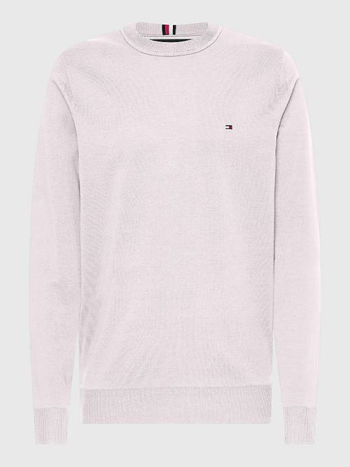 Tommy Hilfiger 1985 Essential TH Flex Sweatshirt Pulóverek Férfi Rózsaszín | TH837DNB