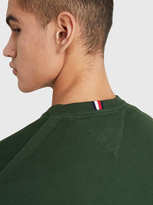 Tommy Hilfiger 1985 Essential TH Flex Sweatshirt Pulóverek Férfi Zöld | TH916IJQ