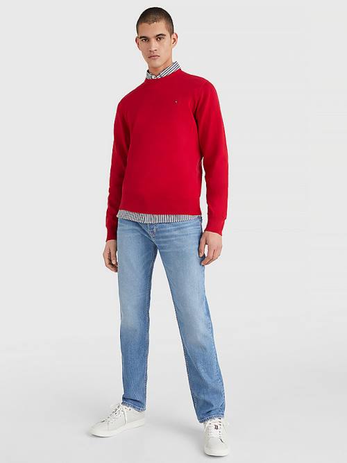 Tommy Hilfiger 1985 Essential TH Flex Sweatshirt Pulóverek Férfi Piros | TH970ADK