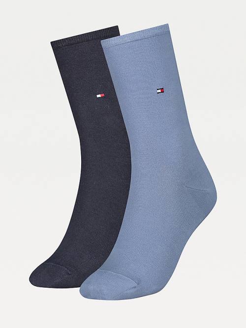 Tommy Hilfiger 2-Pack Alkalmi Zokni Női Kék | TH962MIA