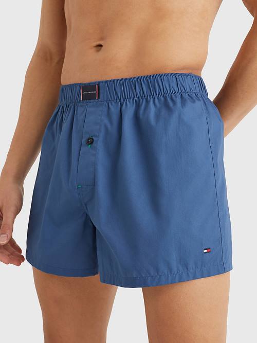 Tommy Hilfiger 2-Pack Logo Patch Boxer Shorts Fehérnemű Férfi Barna | TH245ERO