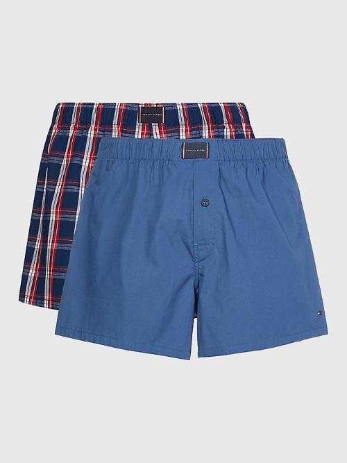 Tommy Hilfiger 2-Pack Logo Patch Boxer Shorts Fehérnemű Férfi Barna | TH245ERO