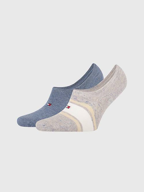 Tommy Hilfiger 2-Pack Multicolour Footie Zokni Férfi Bézs | TH527UEB