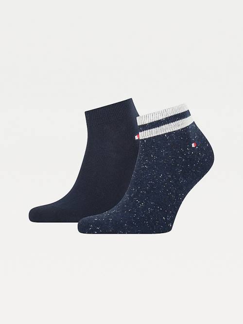 Tommy Hilfiger 2-Pack Neppy Ankle-Length Zokni Férfi Kék | TH093ANV