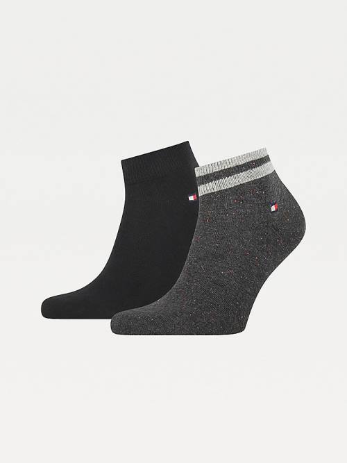 Tommy Hilfiger 2-Pack Neppy Ankle-Length Zokni Férfi Fekete | TH938CTY