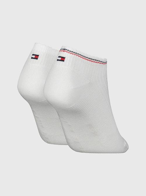 Tommy Hilfiger 2-Pack Ribbed Trainer Zokni Női Fehér | TH152JZP