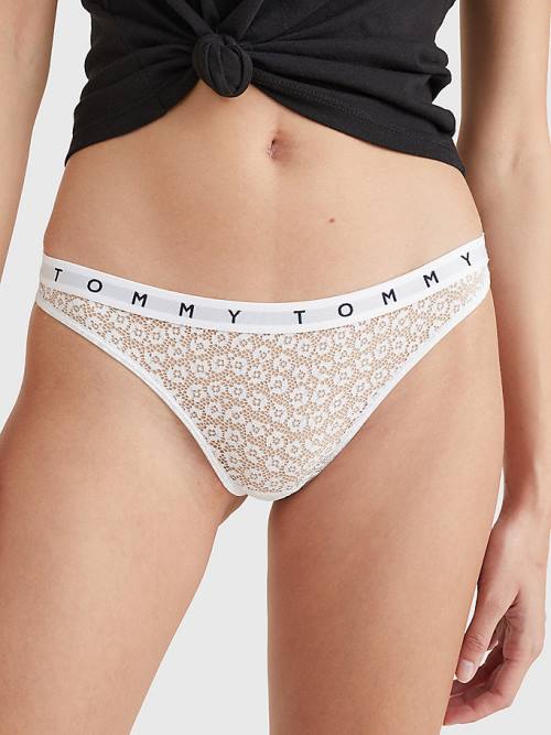 Tommy Hilfiger 3-Pack Csipke Logo Waistband Thongs Fehérnemű Női Multi | TH901YLF