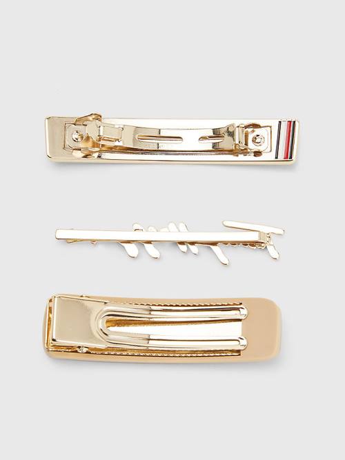 Tommy Hilfiger 3-Pack Iconic Hair Clips Kalap Női Kék | TH683PEG