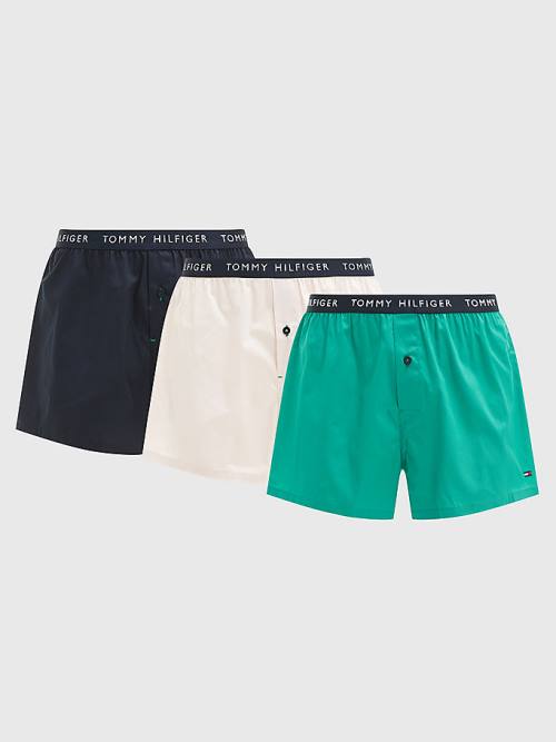 Tommy Hilfiger 3-Pack Logo Waistband Boxer Shorts Fehérnemű Férfi Arany | TH241VLI