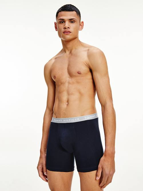 Tommy Hilfiger 3-Pack Logo Waistband Boxer Briefs Fehérnemű Férfi Fekete | TH581UQZ