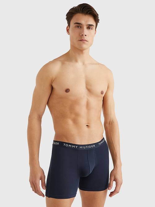 Tommy Hilfiger 3-Pack Logo Waistband Boxer Briefs Fehérnemű Férfi Barna | TH712WZF