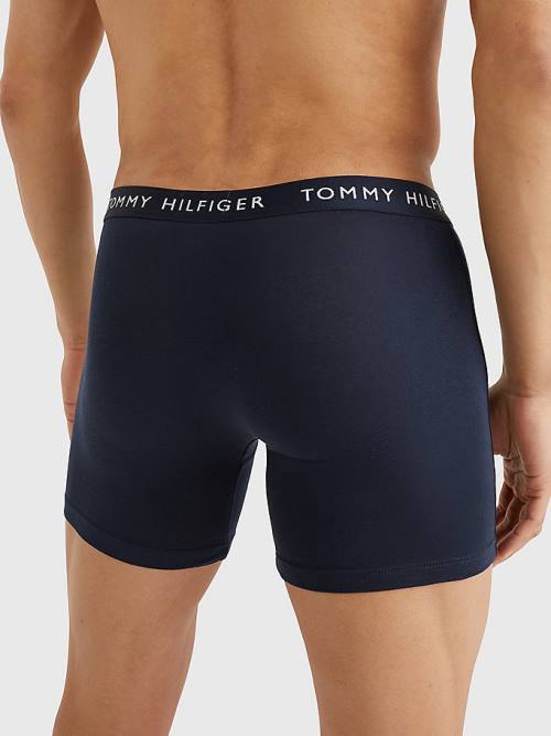 Tommy Hilfiger 3-Pack Logo Waistband Boxer Briefs Fehérnemű Férfi Barna | TH712WZF