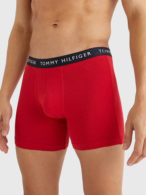 Tommy Hilfiger 3-Pack Logo Waistband Boxer Briefs Fehérnemű Férfi Barna | TH712WZF