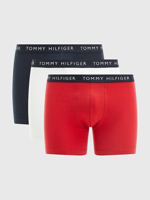 Tommy Hilfiger 3-Pack Logo Waistband Boxer Briefs Fehérnemű Férfi Barna | TH712WZF