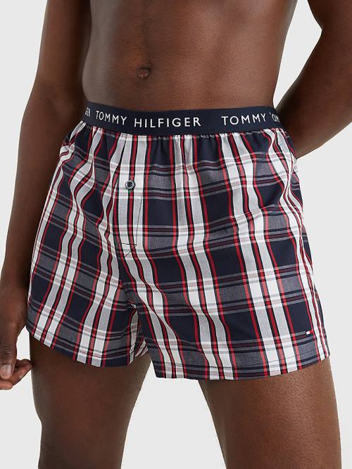 Tommy Hilfiger 3-Pack Logo Waistband Button Fly Boxers Fehérnemű Férfi Narancssárga | TH098JAU