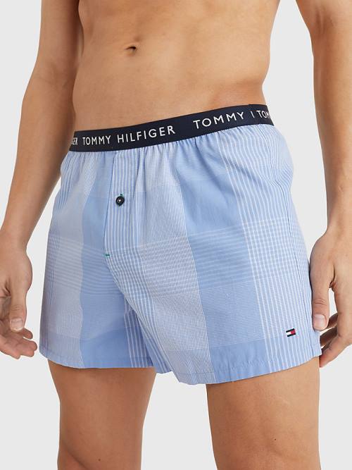 Tommy Hilfiger 3-Pack Logo Waistband Button Fly Boxers Fehérnemű Férfi Zöld | TH561YIB