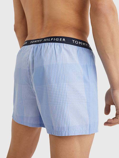 Tommy Hilfiger 3-Pack Logo Waistband Button Fly Boxers Fehérnemű Férfi Zöld | TH561YIB