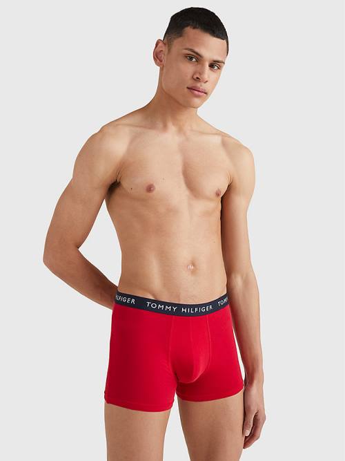 Tommy Hilfiger 3-Pack Logo Waistband Trunks Fehérnemű Férfi Sárga | TH085WEZ