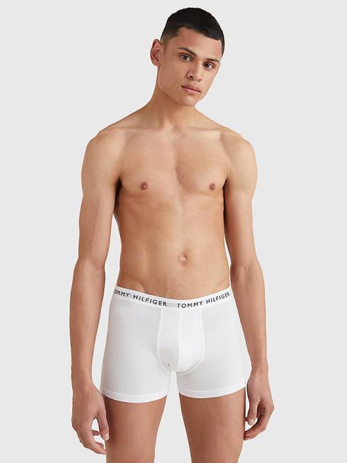 Tommy Hilfiger 3-Pack Logo Waistband Trunks Fehérnemű Férfi Fehér | TH093LFR