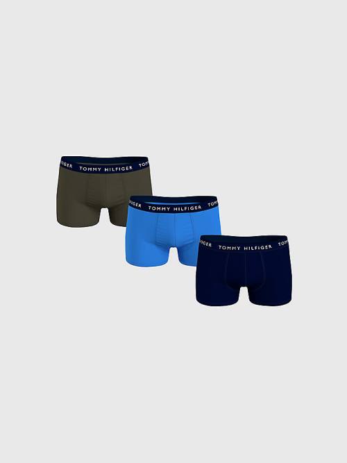 Tommy Hilfiger 3-Pack Logo Waistband Trunks Fehérnemű Férfi Lila | TH293HCS