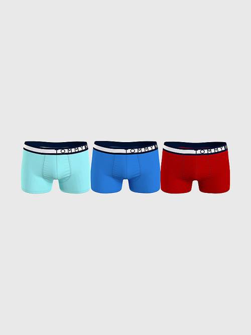 Tommy Hilfiger 3-Pack Logo Waistband Trunks Fehérnemű Férfi Kék | TH408MJG