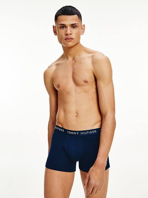 Tommy Hilfiger 3-Pack Logo Waistband Trunks Fehérnemű Férfi Fekete | TH817KJZ