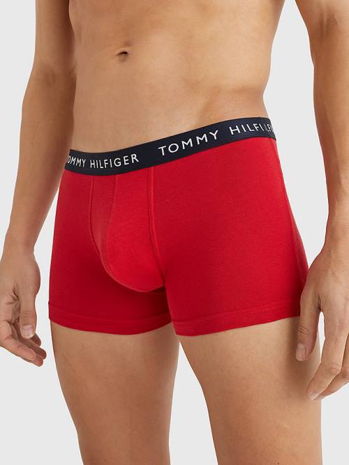 Tommy Hilfiger 3-Pack Logo Waistband Trunks Fehérnemű Férfi Lila | TH856UYS