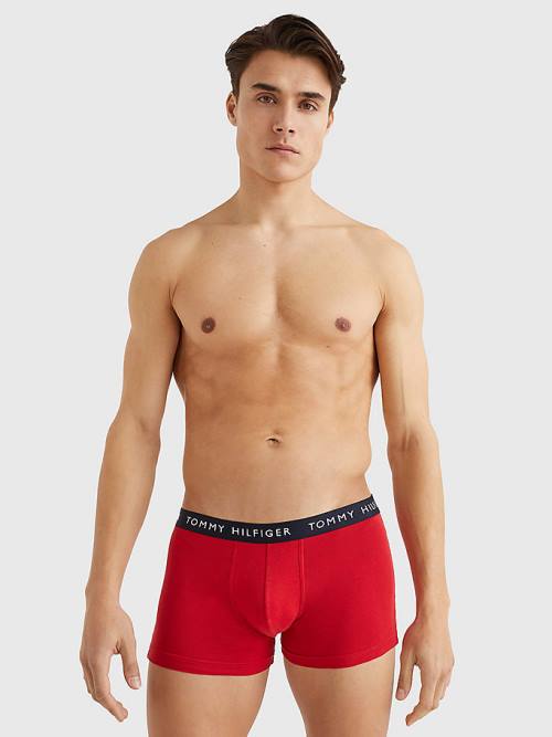 Tommy Hilfiger 3-Pack Logo Waistband Trunks Fehérnemű Férfi Lila | TH856UYS