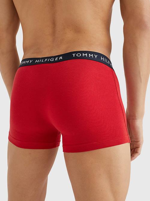 Tommy Hilfiger 3-Pack Logo Waistband Trunks Fehérnemű Férfi Lila | TH856UYS