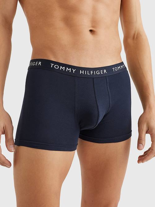 Tommy Hilfiger 3-Pack Logo Waistband Trunks Fehérnemű Férfi Lila | TH856UYS