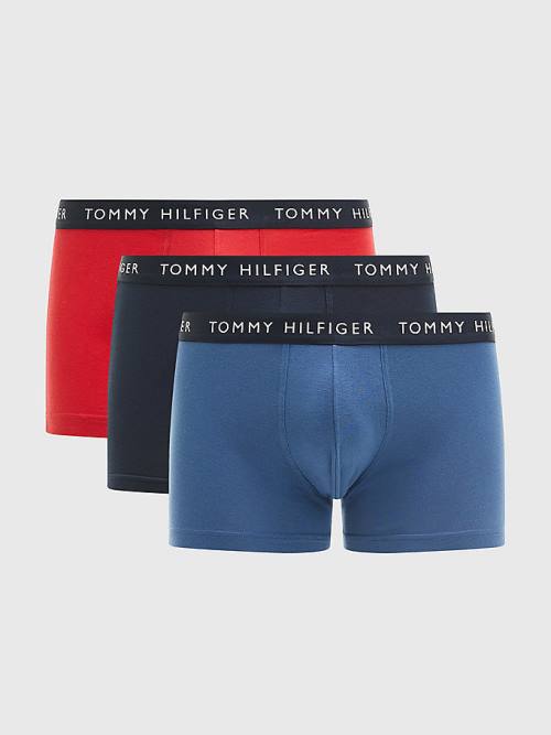 Tommy Hilfiger 3-Pack Logo Waistband Trunks Fehérnemű Férfi Lila | TH856UYS