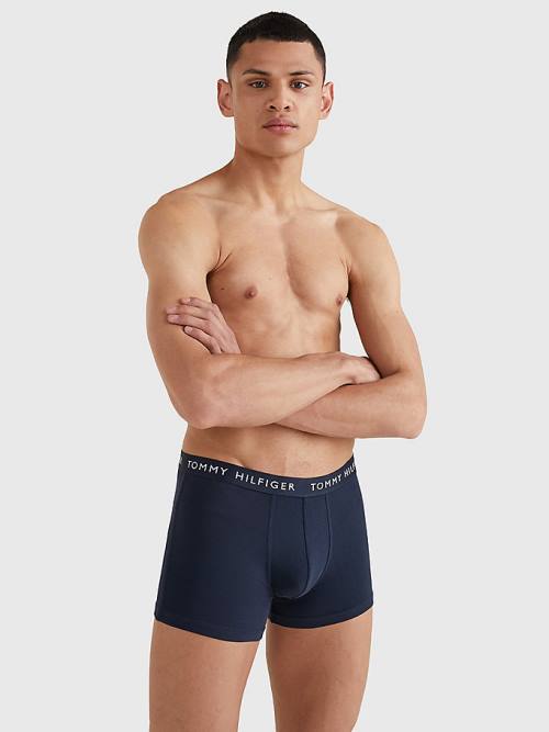 Tommy Hilfiger 3-Pack Logo Waistband Trunks Fehérnemű Férfi Fekete | TH863USI