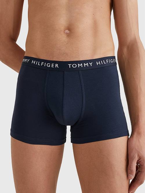 Tommy Hilfiger 3-Pack Logo Waistband Trunks Fehérnemű Férfi Fekete | TH863USI