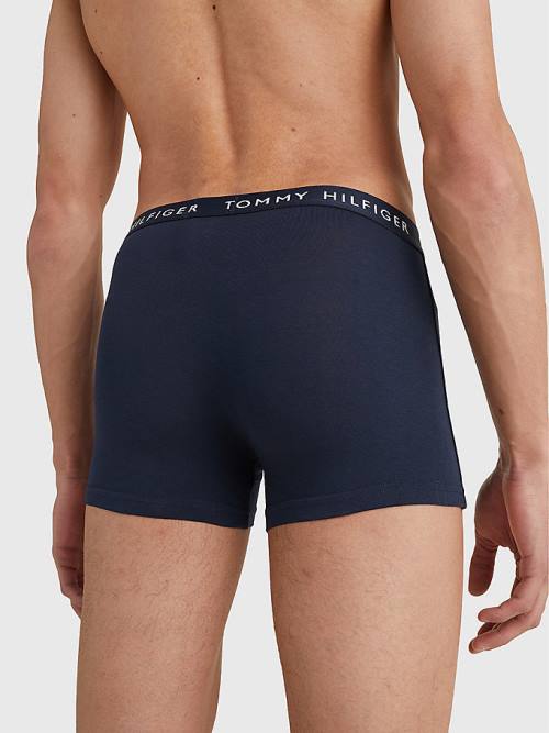 Tommy Hilfiger 3-Pack Logo Waistband Trunks Fehérnemű Férfi Fekete | TH863USI