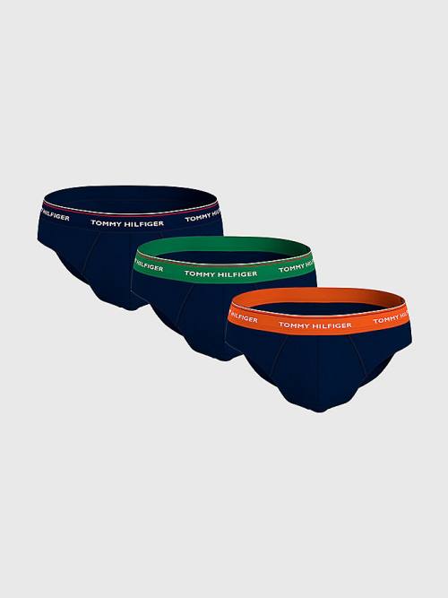 Tommy Hilfiger 3-Pack Premium Essential Logo Waistband Briefs Fehérnemű Férfi Barna | TH697QPB