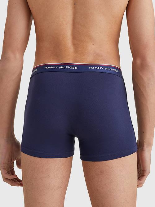 Tommy Hilfiger 3-Pack Premium Logo Waistband Trunks Fehérnemű Férfi Kék | TH387OYI