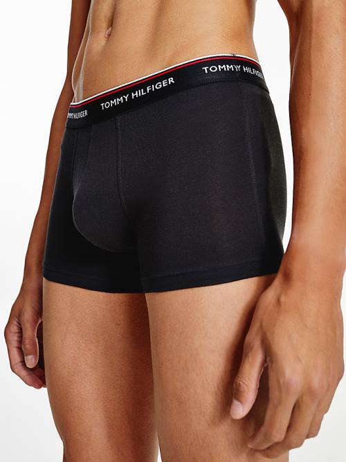 Tommy Hilfiger 3-Pack Premium Logo Waistband Trunks Fehérnemű Férfi Fekete | TH589FWG