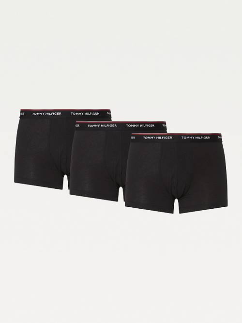 Tommy Hilfiger 3-Pack Premium Logo Waistband Trunks Fehérnemű Férfi Fekete | TH589FWG