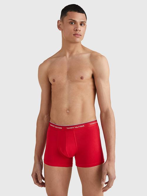 Tommy Hilfiger 3-Pack Premium Logo Waistband Trunks Fehérnemű Férfi Kék | TH705OMF