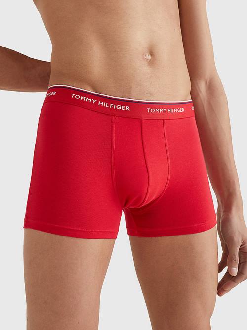 Tommy Hilfiger 3-Pack Premium Logo Waistband Trunks Fehérnemű Férfi Kék | TH705OMF