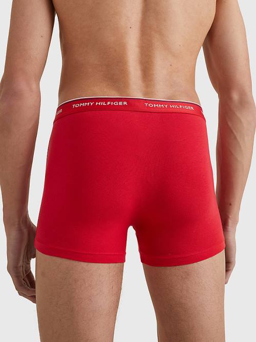 Tommy Hilfiger 3-Pack Premium Logo Waistband Trunks Fehérnemű Férfi Kék | TH705OMF